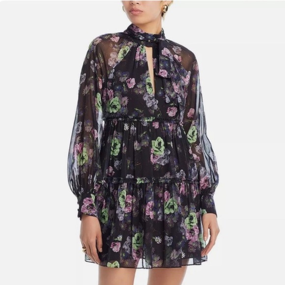 CINQ A SEPT Women's Midnight Bloom Revina Dress - Picture 1 of 6